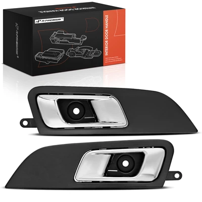2 Pcs Rear Chrome & Black Interior Door Handle