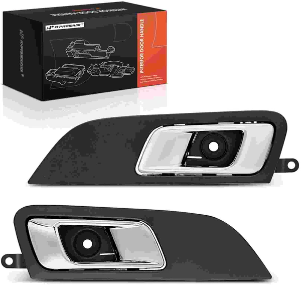 2 Pcs Rear Chrome & Gray Stone Interior Door Handle for 2010-2012 Lincoln MKT