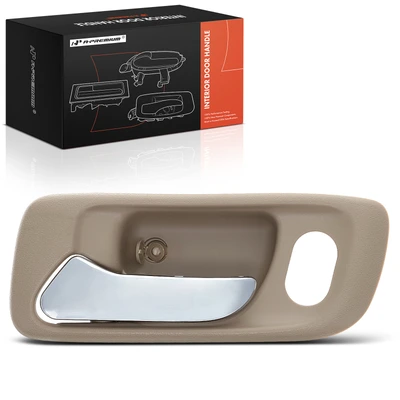 Front Driver Chrome & Beige Interior Door Handle