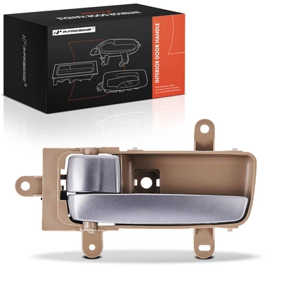 Front Driver or Rear Driver Silver & Beige Interior Door Handle