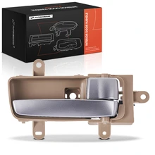 Front Passenger or Rear Passenger Silver & Beige Interior Door Handle