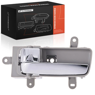 Front Driver or Rear Driver Gray & Chrome Interior Door Handle