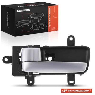 Front Driver or Rear Driver Silver & Black Interior Door Handle