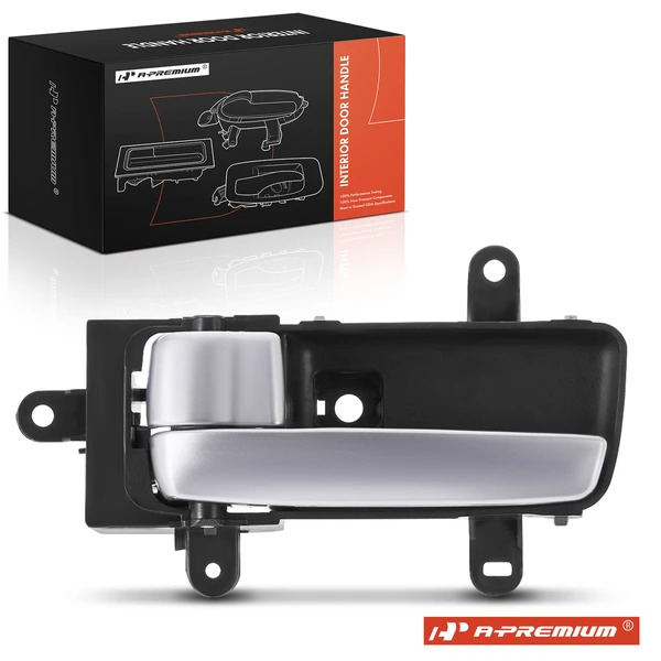 Front Driver or Rear Driver Silver & Black Interior Door Handle for Nissan Maxima 2004-2005