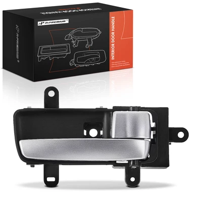 Front Passenger or Rear Passenger Silver & Black Interior Door Handle