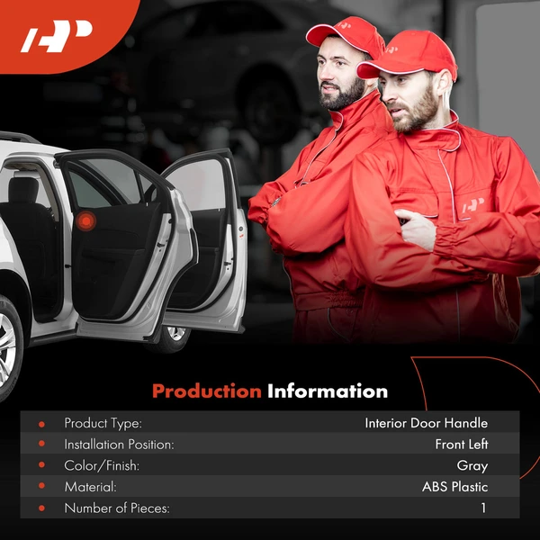 Front Driver Gray Interior Door Handle for Kia Rio 2004-2005