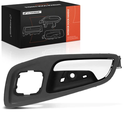 Front Driver Black & Silver Interior Door Handle with Big Hole