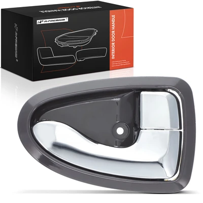 Front Passenger or Rear Passenger Chrome & Gray Interior Door Handle