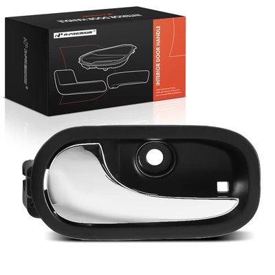 Rear Driver Black & Chrome Interior Door Handle for Chevrolet Malibu 2008-2012