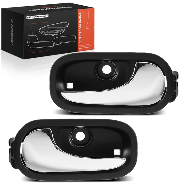 2 Pcs Rear Black & Chrome Interior Door Handle for Chevrolet Malibu 2008-2012