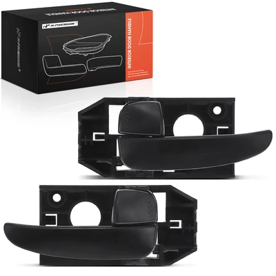 2 Pcs Rear Black Interior Door Handle