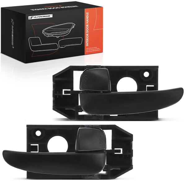 2 Pcs Rear Black Interior Door Handle for Hyundai Elantra 2001-2006