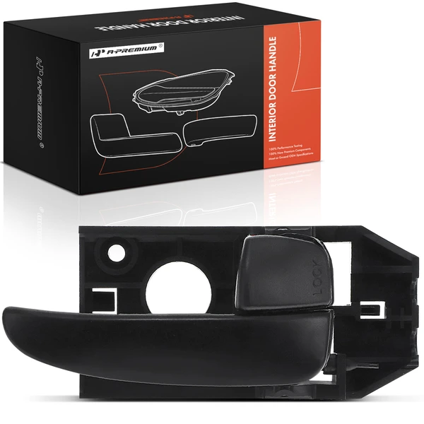 Rear Passenger Black Interior Door Handle for Hyundai Elantra 2001-2006