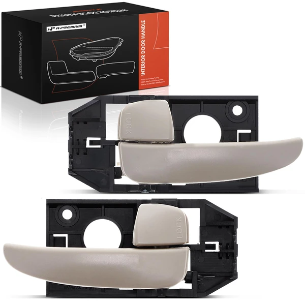 2 Pcs Rear Beige Interior Door Handle for Hyundai Elantra 2004-2006