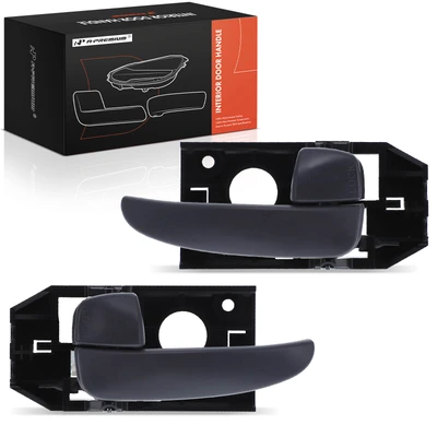 2 Pcs Rear Gray Interior Door Handle