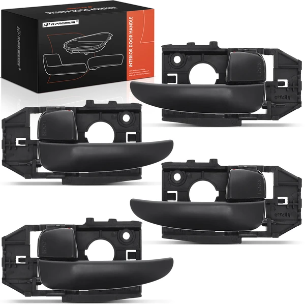 4 Pcs Front & Rear Black Interior Door Handle for Hyundai Elantra