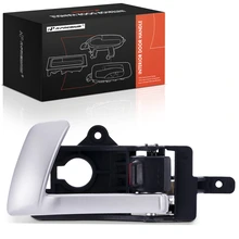 Front Driver or Rear Driver Silver & Black Interior Door Handle