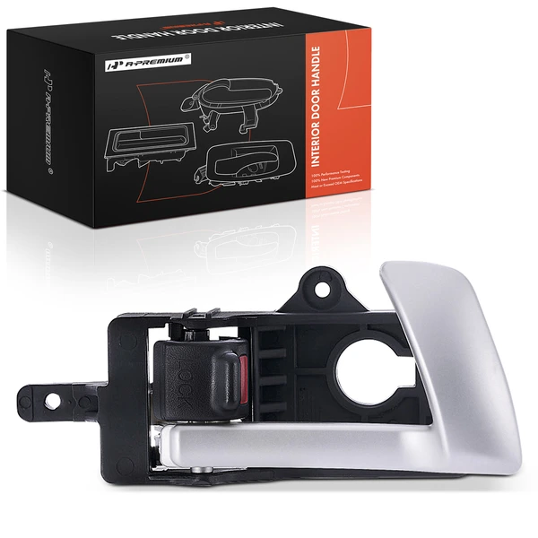 Front Passenger or Rear Passenger Silver & Black Interior Door Handle for Hyundai Santa Fe 2007-2012