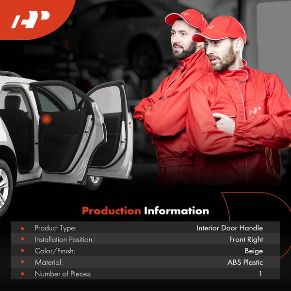 Front Passenger Beige Interior Door Handle for Toyota Corolla Chevrolet Prizm