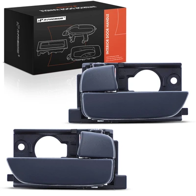 2 Pcs Rear Gray Blue Interior Door Handle