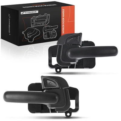 2 Pcs Front Black Interior Door Handle