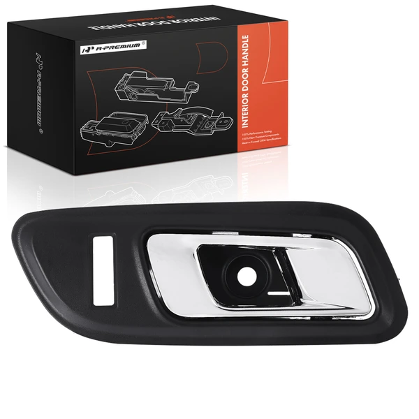 Front Passenger Chrome & Black Interior Door Handle for Ford Taurus 2010-2012