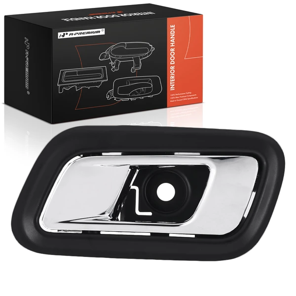 Rear Driver Chrome & Black Interior Door Handle for Ford Taurus 2010-2012