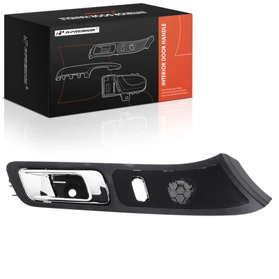 Front Passenger Black & Chrome Interior Door Handle