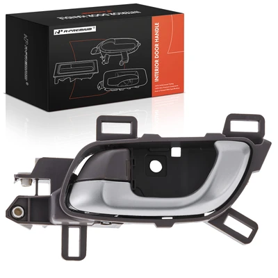 Front Driver Silver & Beige Interior Door Handle