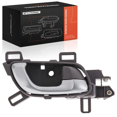 Front Passenger Silver & Beige Interior Door Handle
