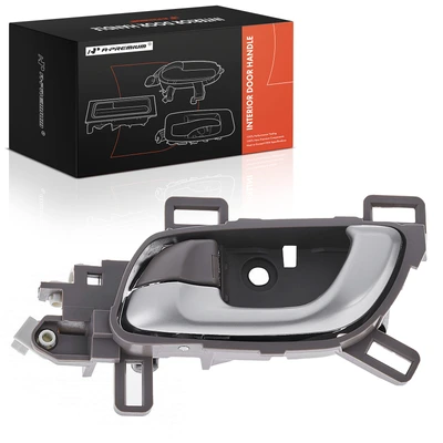 Rear Driver Silver & Beige Interior Door Handle