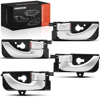 4 Pcs Front & Rear Silver Interior Door Handle