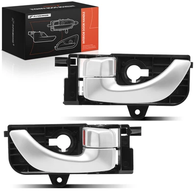 2 Pcs Front Silver Interior Door Handle