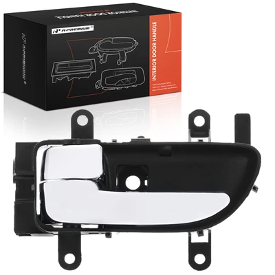 Front Driver or Rear Driver Chrome Black Interior Door Handle