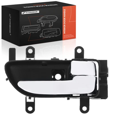 Front Passenger or Rear Passenger Chrome Black Interior Door Handle