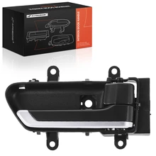 Front Passenger or Rear Passenger Black with Silver Interior Door Handle