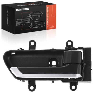 Front Passenger or Rear Passenger Black with Silver Interior Door Handle