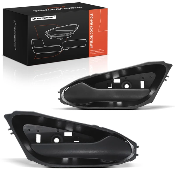 2 Pcs Front & Rear Black Interior Door Handle for Chevrolet Spark 2016-2022