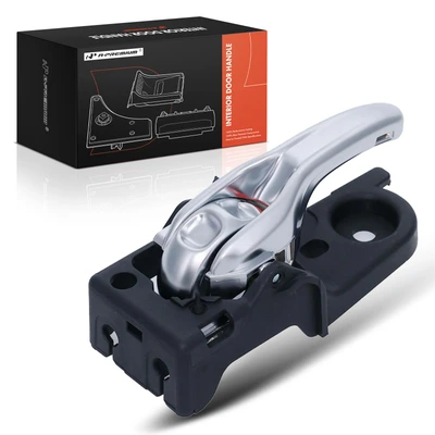 Front Driver or Rear Driver Black & Silver Interior Door Handle