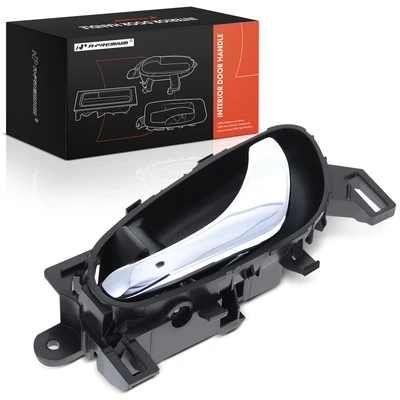 Front Driver or Rear Driver Black & Chrome Interior Door Handle