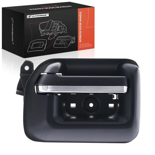 Rear Passenger Black & Chrome Interior Door Handle for 2019 Chevrolet Silverado 1500 LD