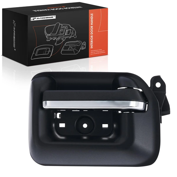 Rear Driver Black & Chrome Interior Door Handle for 2019 Chevrolet Silverado 1500 LD