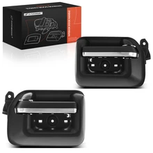 2 Pcs Rear Black & Chrome Interior Door Handle