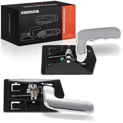 2 Pcs Front Bright Chrome Interior Door Handle for Chevy Cadillac