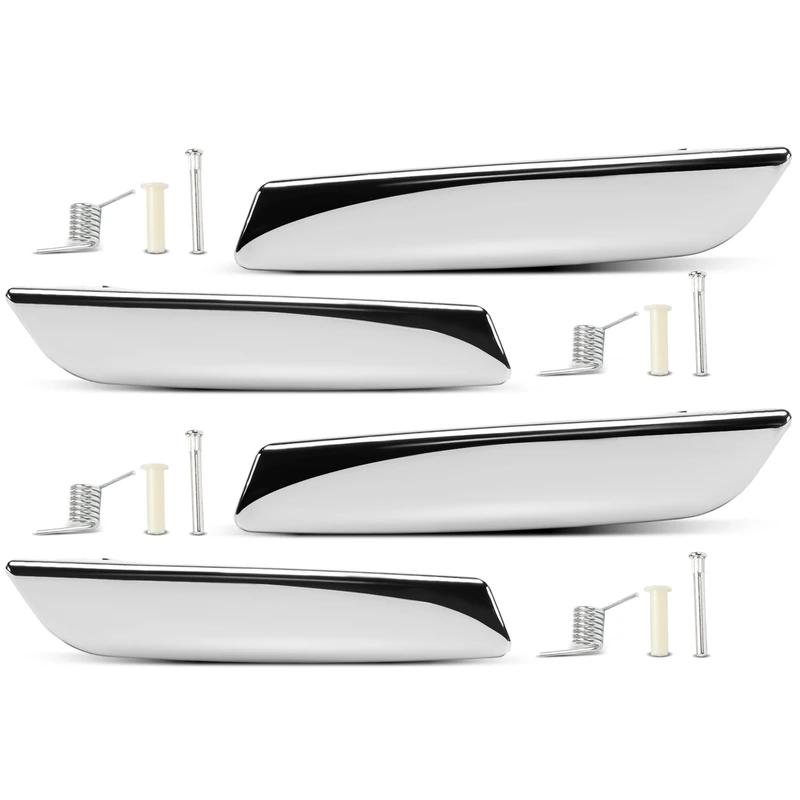 4 Pcs Front & Rear Chrome Interior Door Handle for Chevrolet Silverado 1500 GMC