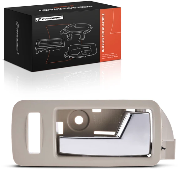 Front Passenger Chrome & Beige Interior Door Handle for Ford Mustang 2011-2014