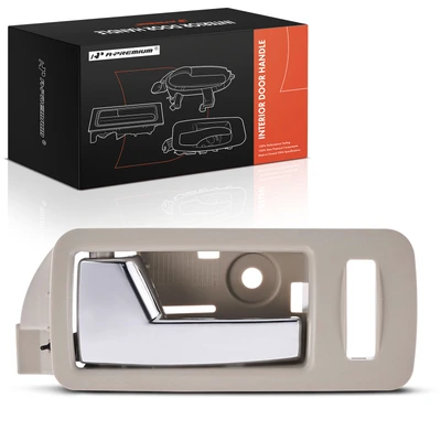 Front Driver Chrome & Beige Interior Door Handle