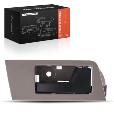 Front Passenger Gray Bezel with Black Lever Interior Door Handle