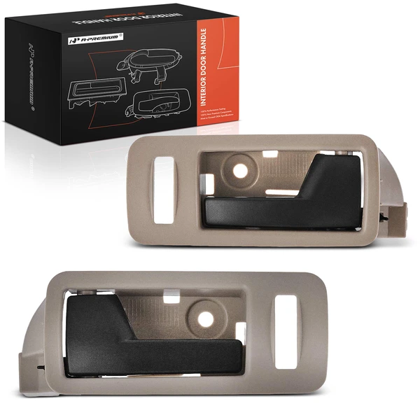 2 Pcs Front Beige & Black Interior Door Handle for Ford Mustang 2010-2014