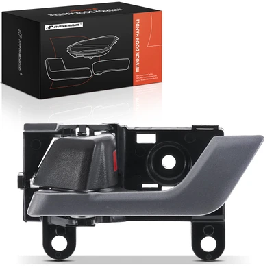Front Driver or Rear Driver Black & Silver Interior Door Handle